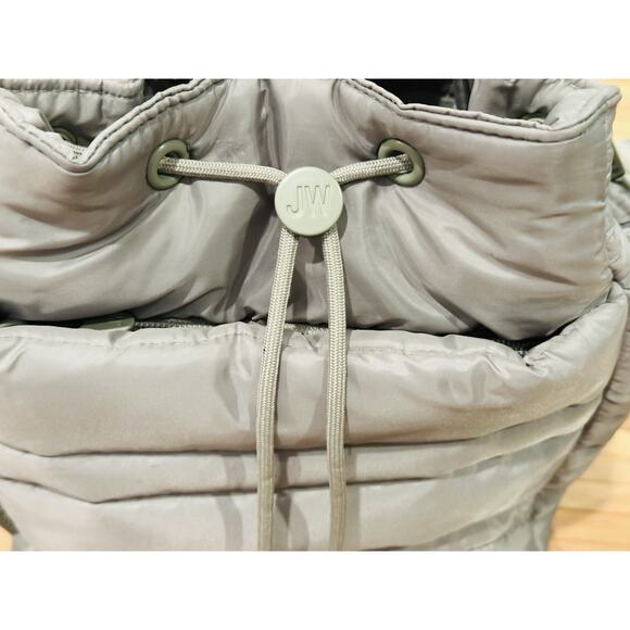 Jason Wu Puffer Nylon Drawstring Bucket Bag Beige Removable Adjustable Strap - Picture 5 of 16